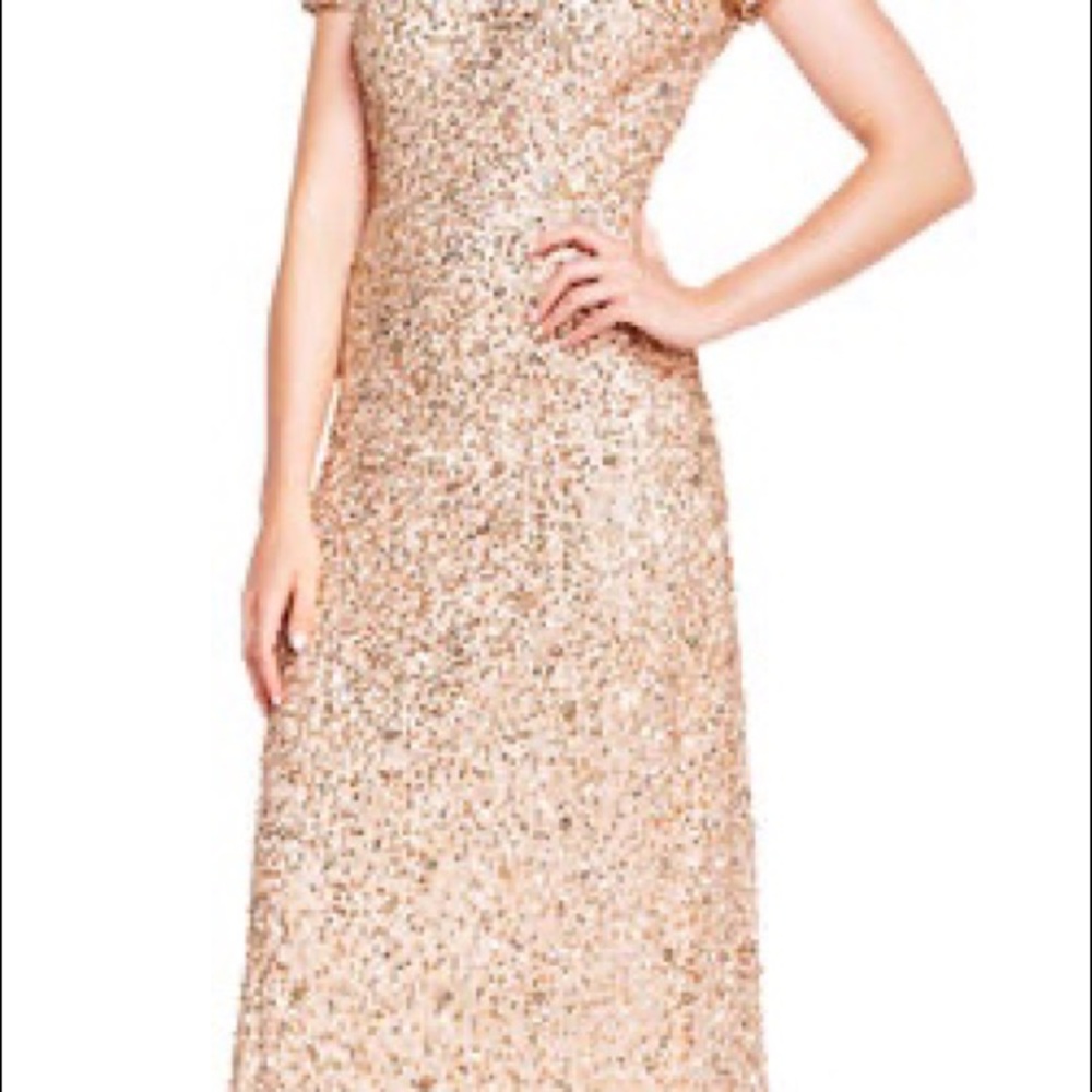 adrianna papell long sequin dress Adrianna Papell Sequin Maxi Dress